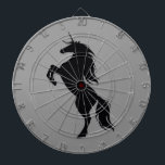 Black Unicorn Silhouette Dart Board<br><div class="desc">A dart board is an excellent addition to a game room or home bar in your home. Dart playing is growing in popularity as an enjoyable way to pass the time and is sure to provide your friends and family with hours of entertainment over many years. Dart boards is a...</div>