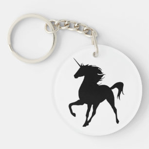 Black Unicorn Silhouette Key Chain