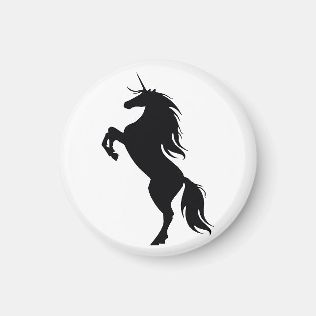 Black Unicorn Silhouette Magnet (Front)