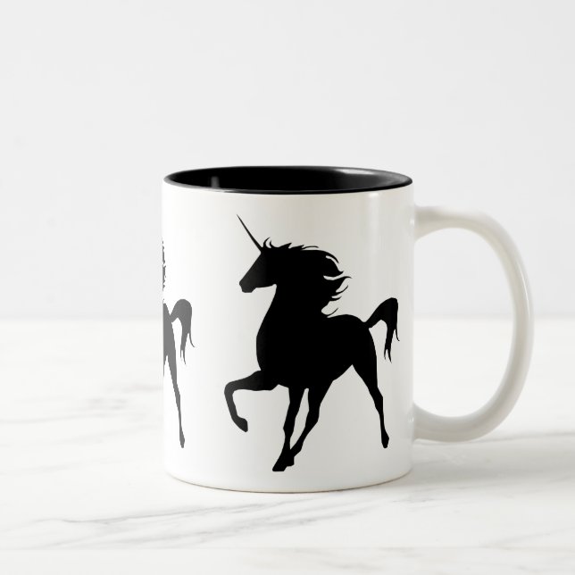 Black Unicorn Silhouette Mug (Right)