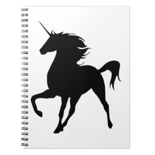 Black Unicorn Silhouette Notebook