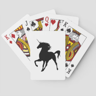 Black Unicorn Silhouette Playing Cards