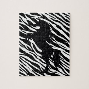 Black Unicorn Silhouette Puzzle