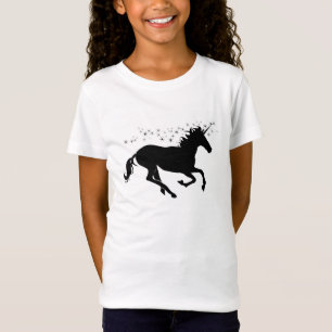 Black Unicorn with Magical Stars T-Shirt