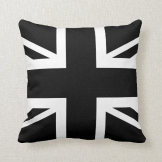 Black Union Jack British (UK) Country Flag Cushion