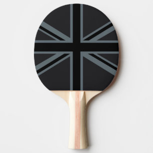 Black Union Jack Flag Design Decor Ping Pong Paddle