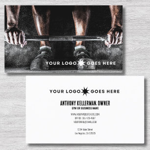 Black Unique Fitness Exercise Gym Personal Trainer Business Card