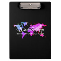 Black Unique World Map Globe Travel Agent