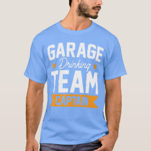 Black UnisexAdults Garage Drinking Team Captain T-Shirt