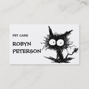 Black Unkempt Kitten GabiGabi Business Card