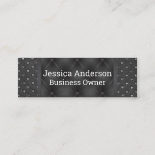 Black Upholstered Padding Luxury Mini Business Card