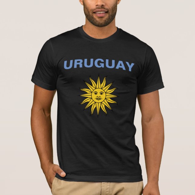 Black Uruguay Sun of May T-Shirt (Front)