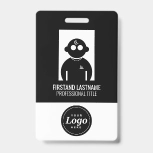 Black V1 Employee Badge ID Badge
