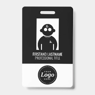 Black V1 Employee Badge ID Badge