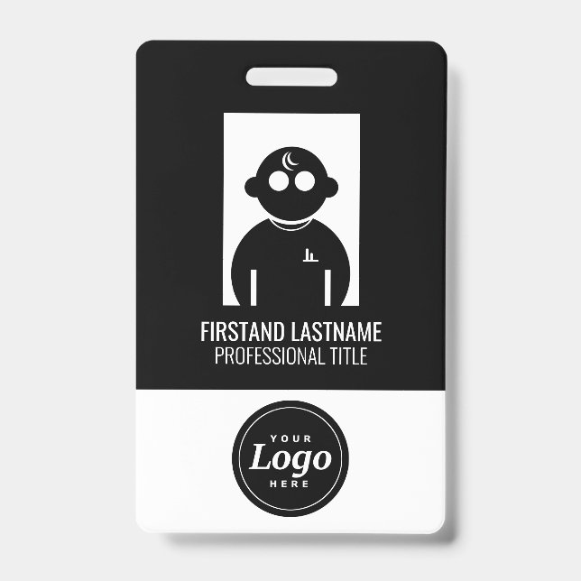 Black V1 Employee Badge ID Badge (Front)
