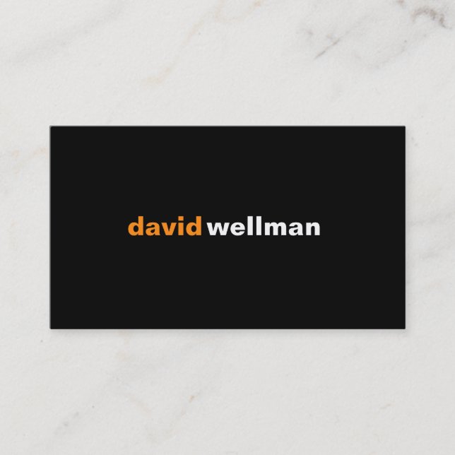 Black v business card (Front)