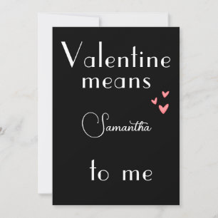 Black Valentine's Day Card for Loved Ones