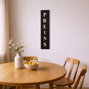 Black/Vanilla First/Family/Last Name Canvas Print
