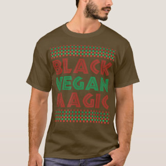 Black Vegan Magic Vegetarian Afro Pride Black Hist T-Shirt