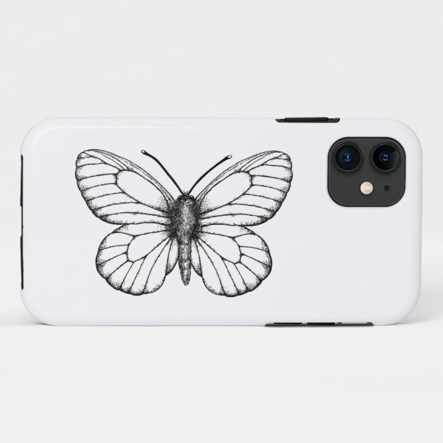 Black-veined white butterfly Case-Mate iPhone case (Back (Horizontal))