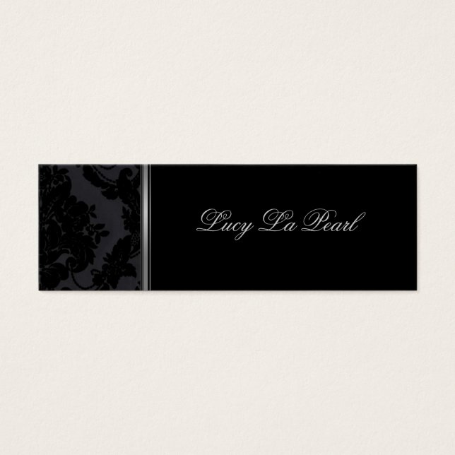 black velvet damask skinny card (Front)