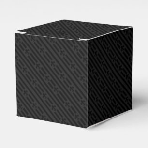 Black Velvet Fleur de Lis Favour Box