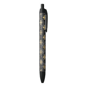 Black Velvet Fleur De Lis Mardi Gras Orleans Ink Pen