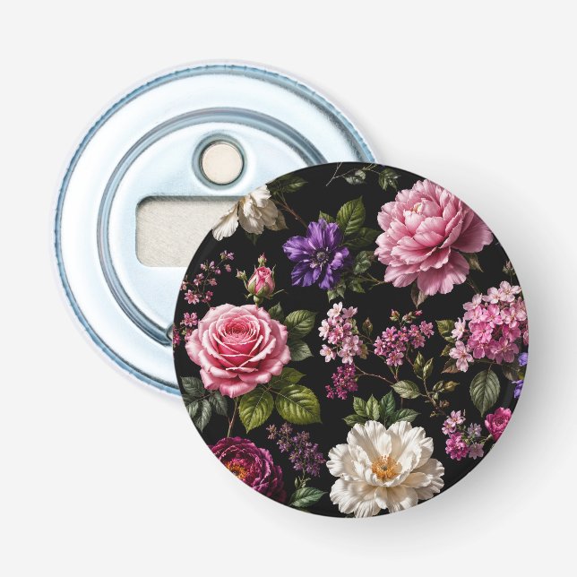 Black Velvet Rose  Bottle Opener (Front)