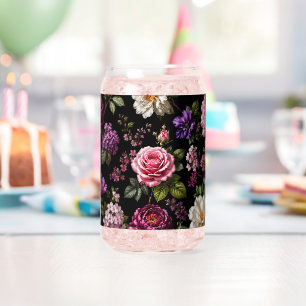 Black Velvet Rose Can Glass