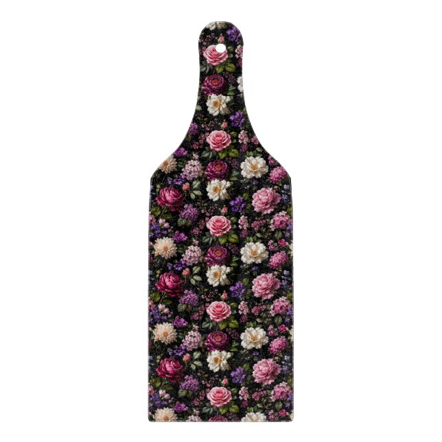 Black Velvet Rose Cutting Board (Front)