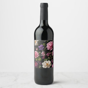 Black Velvet Rose Wine Label