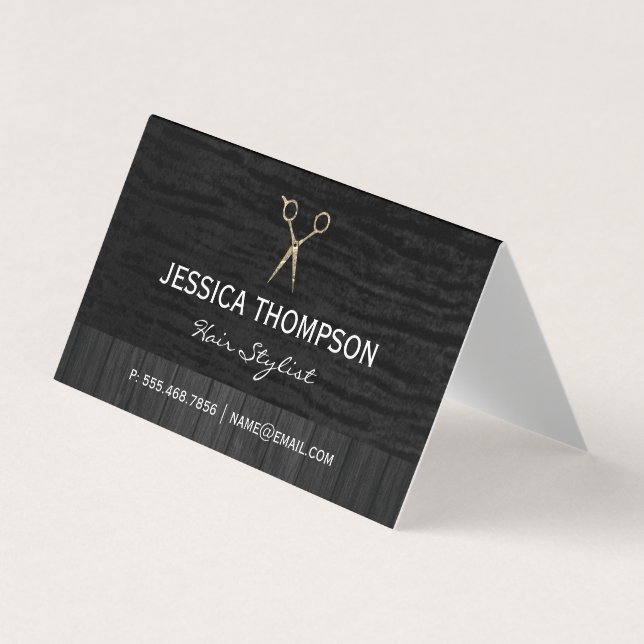 Black Velvet | Wood Trim Business Card (Front)