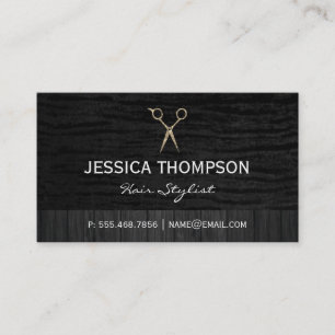 Black Velvet Wood Trim Business Card