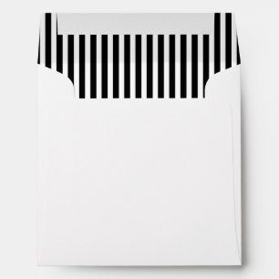 Black Vertical Stripe Lined Envelopes