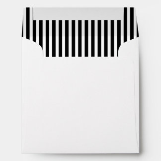 Black Vertical Stripe Lined Envelopes