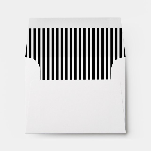 Black Vertical Stripe Lined Envelopes (Back (Bottom))