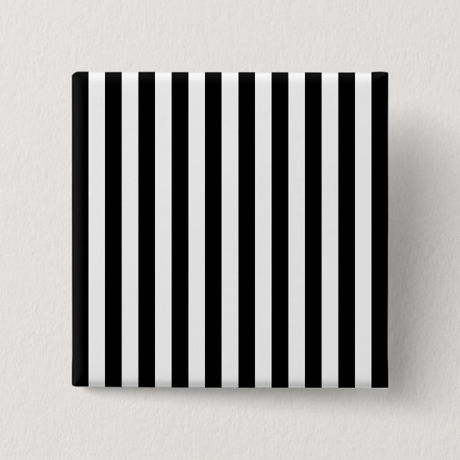 Black Vertical Stripes 15 Cm Square Badge (Front)