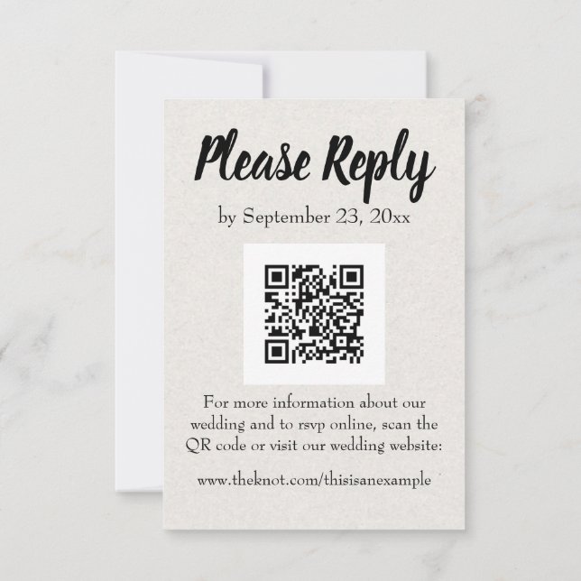 Black Vintage Book QR Code Rsvp  Card (Back)