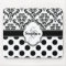 Black Vintage Damask Cute Polka Dots