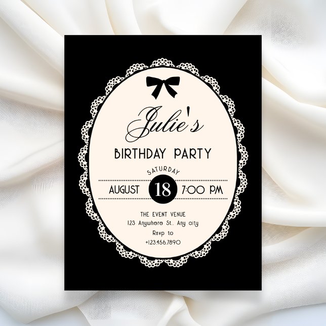 Black vintage  invitation (Creator Uploaded)