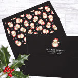 Black Vintage Retro Santa Claus Return Address Envelope<br><div class="desc">Make your holiday correspondence truly special with this custom black vintage Santa Claus return address envelope. Featuring a charming vintage Santa design paired with a customisable return address, this envelope adds a festive, nostalgic touch to your holiday cards and letters. The bold black background enhances the retro Santa motif, making...</div>