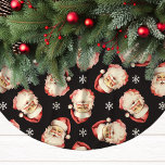 Black Vintage Santa Claus Face Watercolor<br><div class="desc">Add a touch of nostalgic charm to your holiday decor with our Black Vintage Santa Claus Face Watercolor Tree Skirt! This festive tree skirt features a delightful watercolor pattern of classic Santa Claus faces set against a vibrant background, adorned with delicate snowflakes. Perfect for bringing a warm and joyful atmosphere...</div>