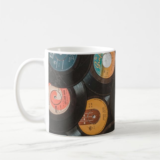 Black Vinyl Classic Records Coffee Mug (Left)
