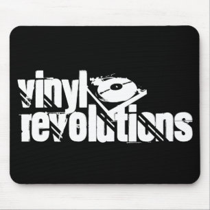 Black Vinyl Revolutions Mousepad