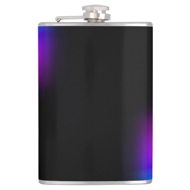 Black Violet Gradient Glow Hip Flask (Front)