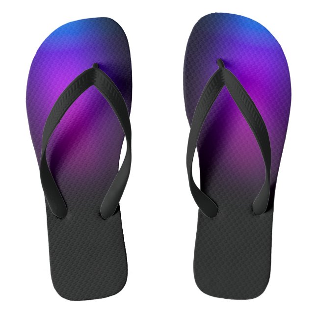 Black Violet Gradient Glow Jandals (Footbed)