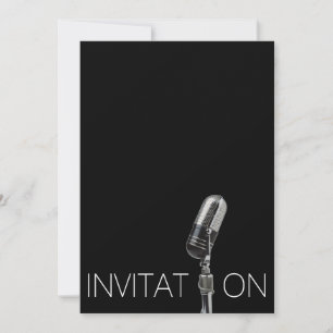 Black Vip Festival Shower Personalised Invitation