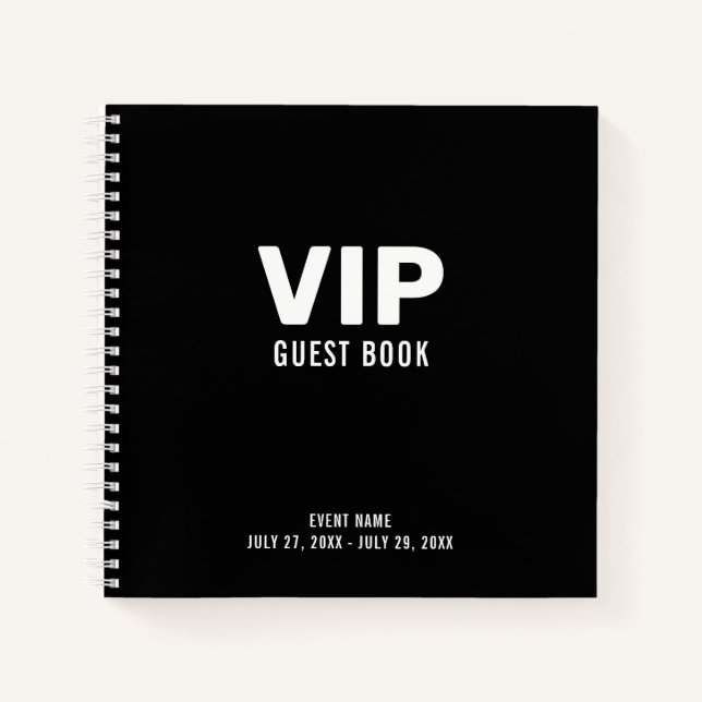 Black VIP Guest Book (Front)