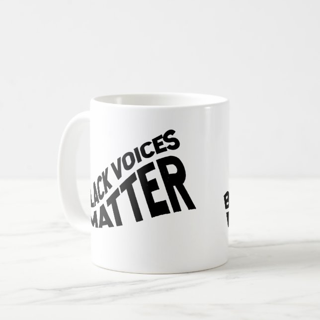 Black Voices Matter Coffee Mug (Front Left)