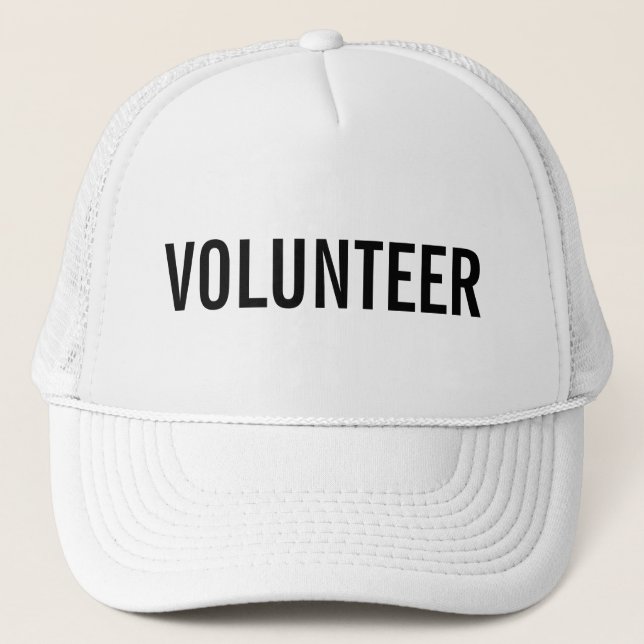 Black Volunteer Trucker Hat (Front)